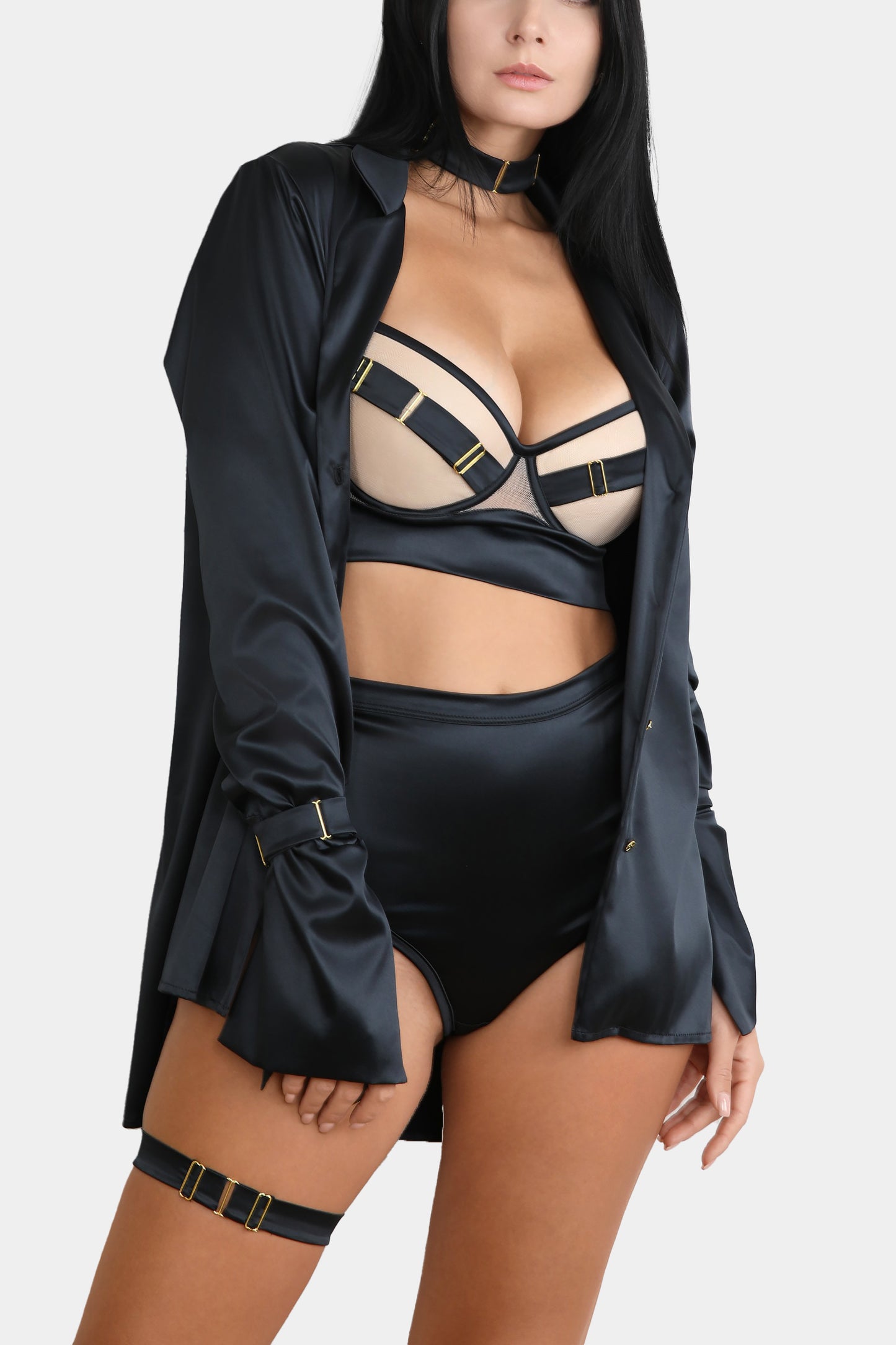 PUSH-UP BRA - ROYAL SAPPHIRE - BLACK