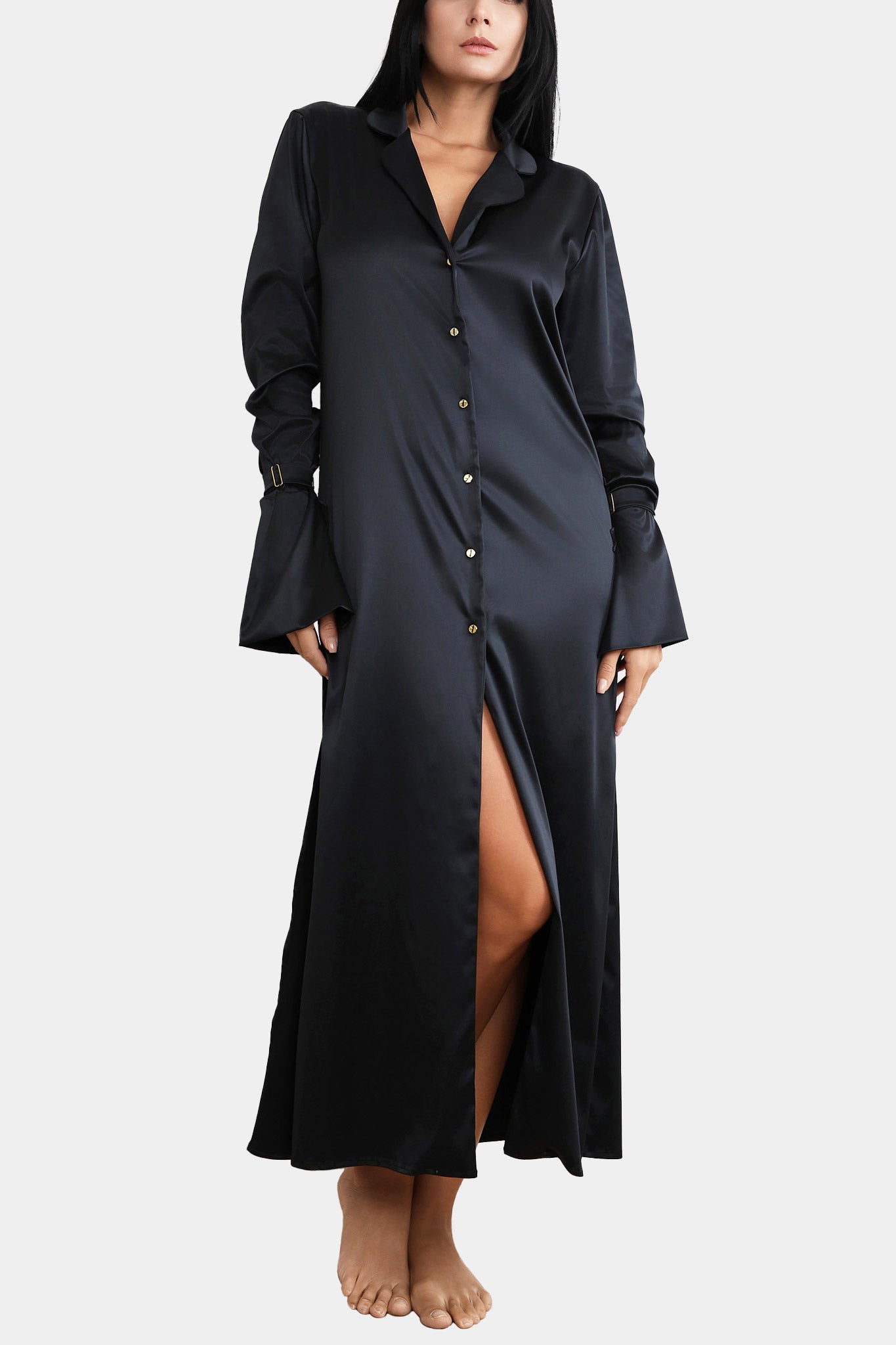 KIMONO LONG - ROYAL SAPPHIRE - BLACK