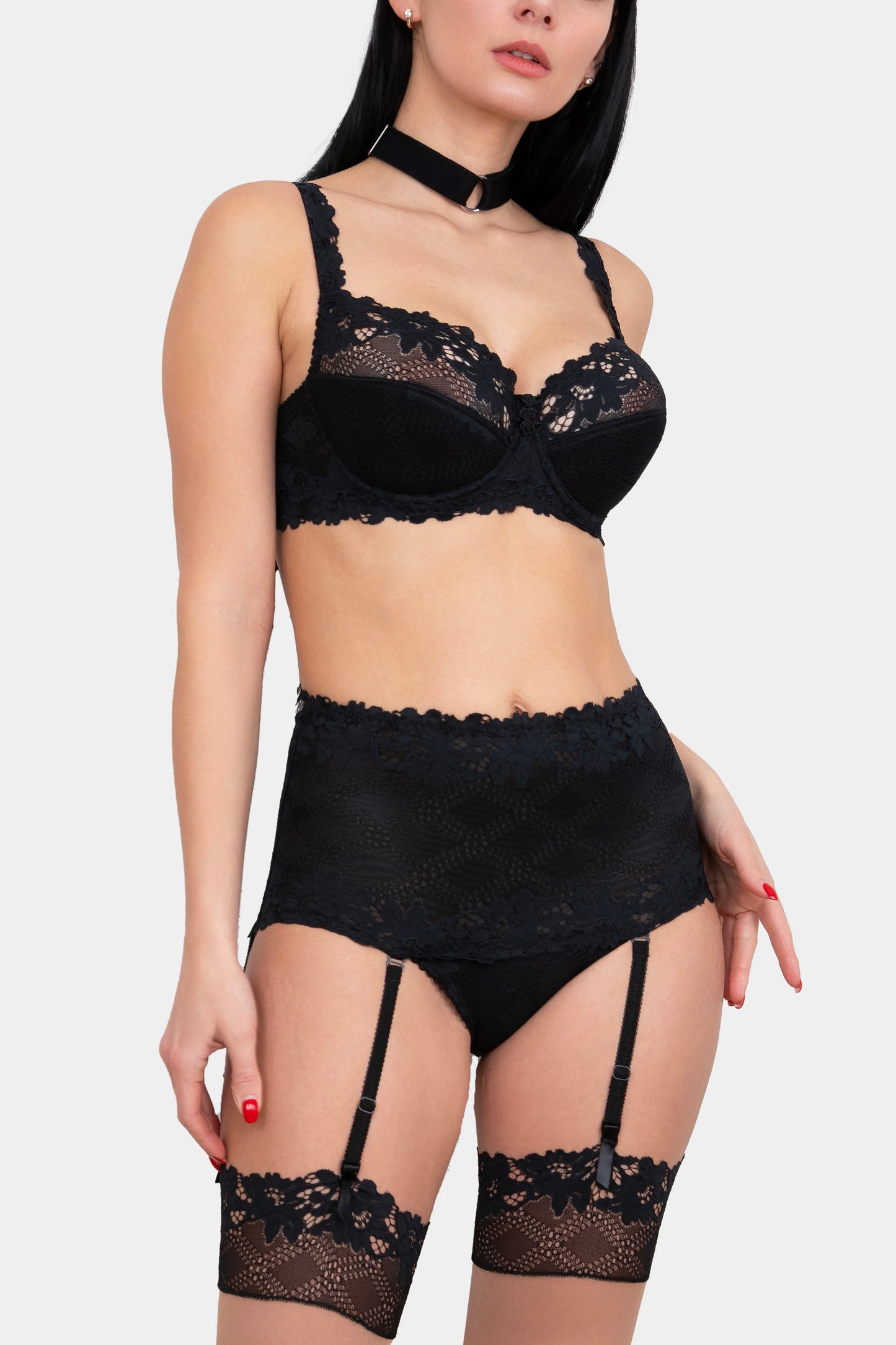 HIGH-WAIST PANTY - DANIELLA - BLACK