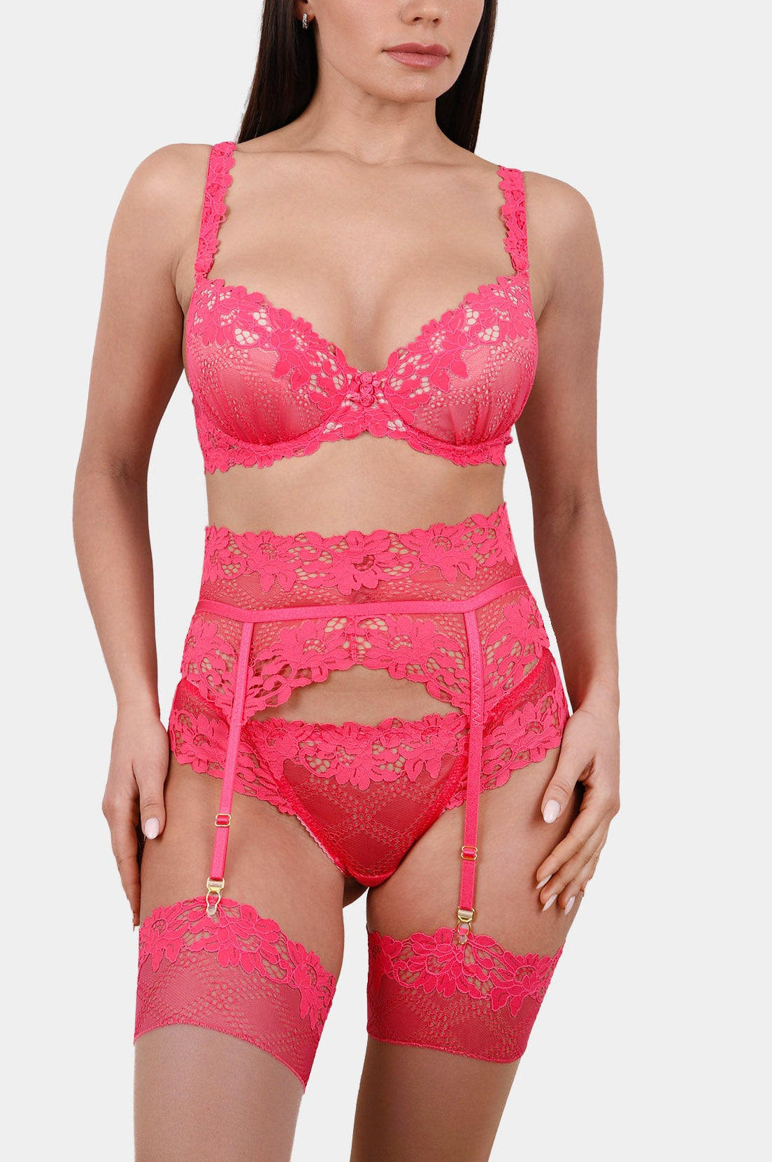 Daniella - Fuchsia - Garter belt