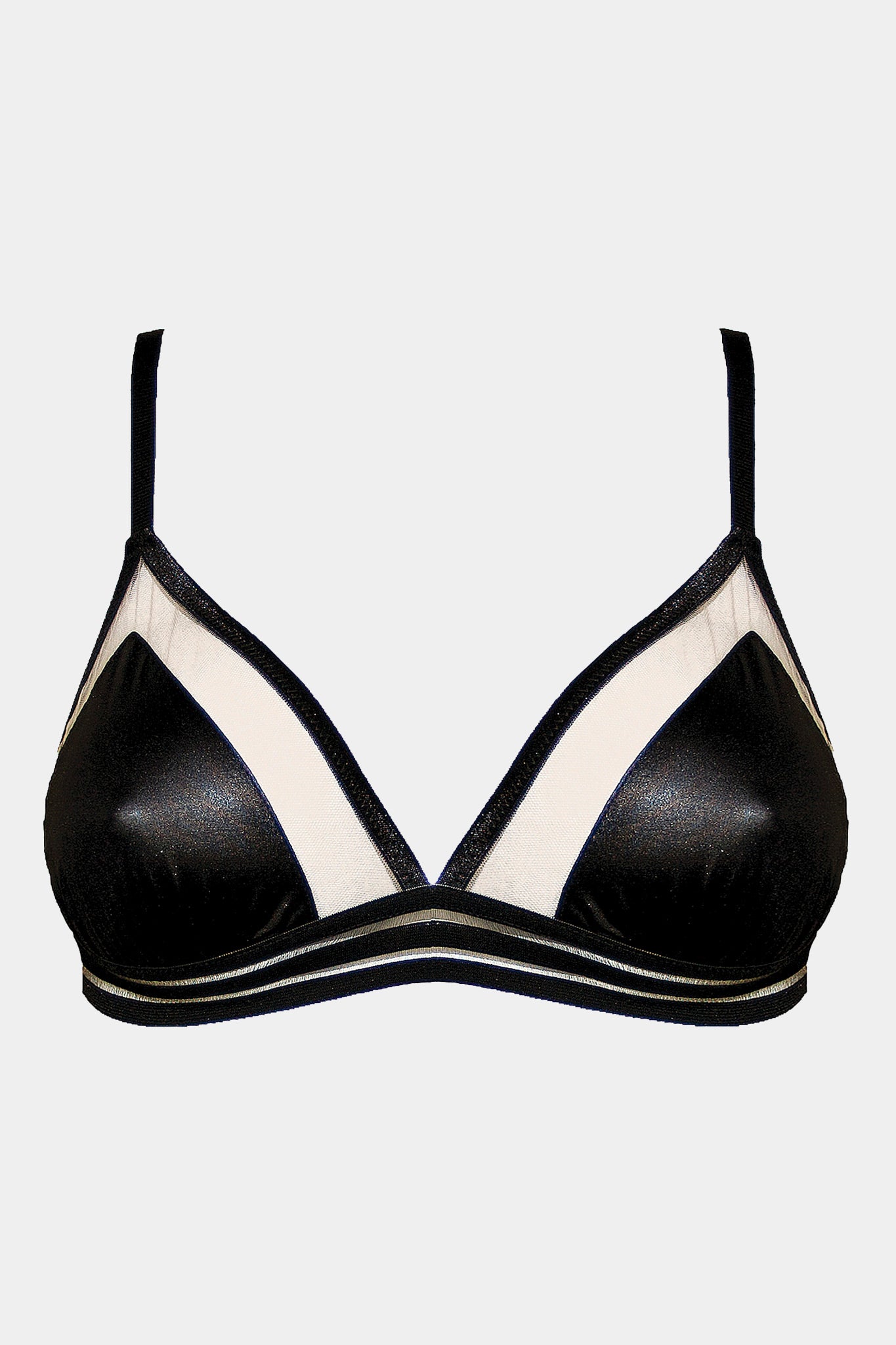 Aphrodite - Black - Triangle bra without wires