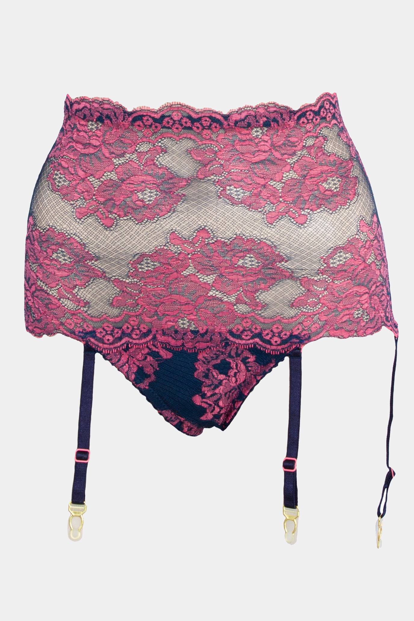 DEBORA - BLUE PINK - HIGH-WAIST PANTY