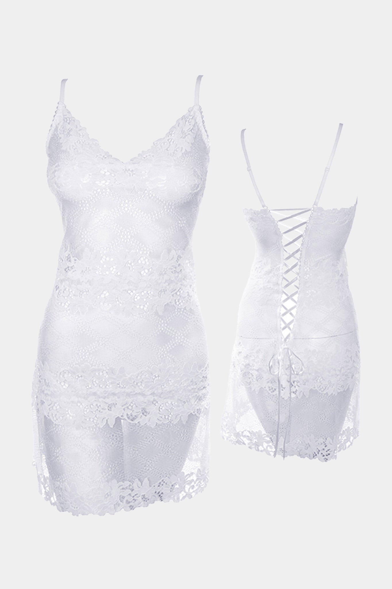 NIGHT DRESS - DANIELLA - WHITE