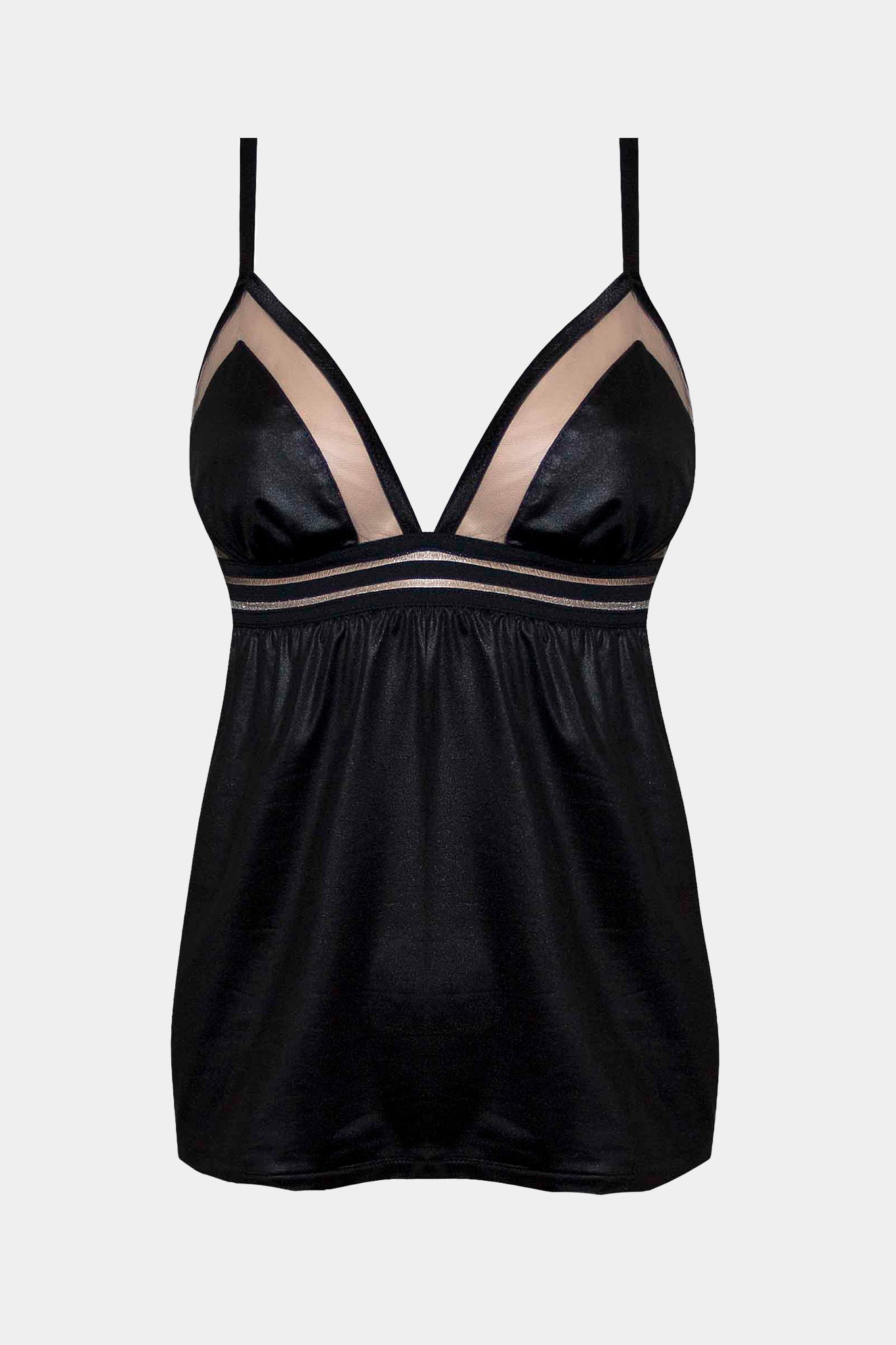 Aphrodite - Black - Top with soft triangle cups