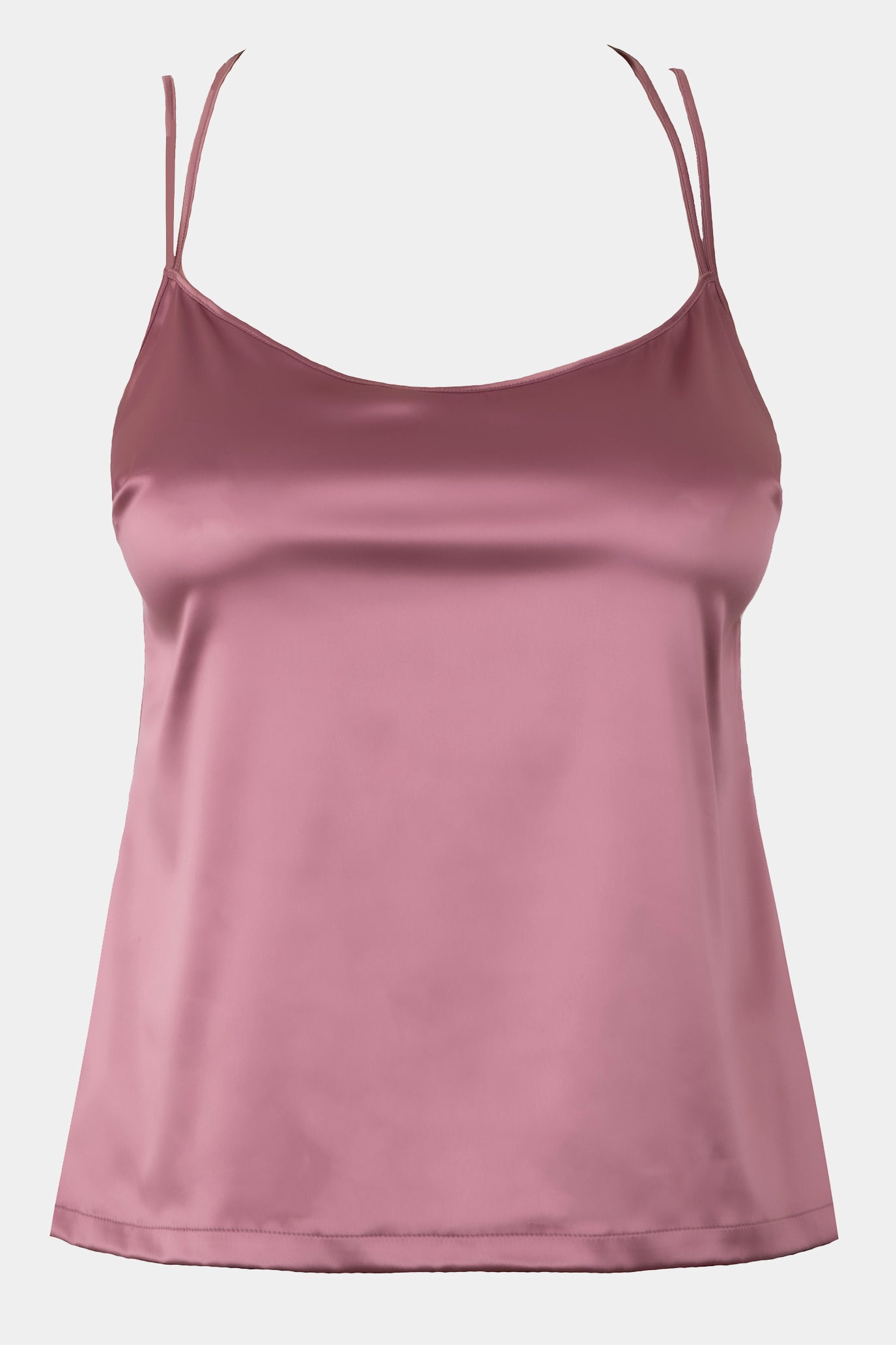 Luisa - Old Rose - Тop made from soft elastic satin