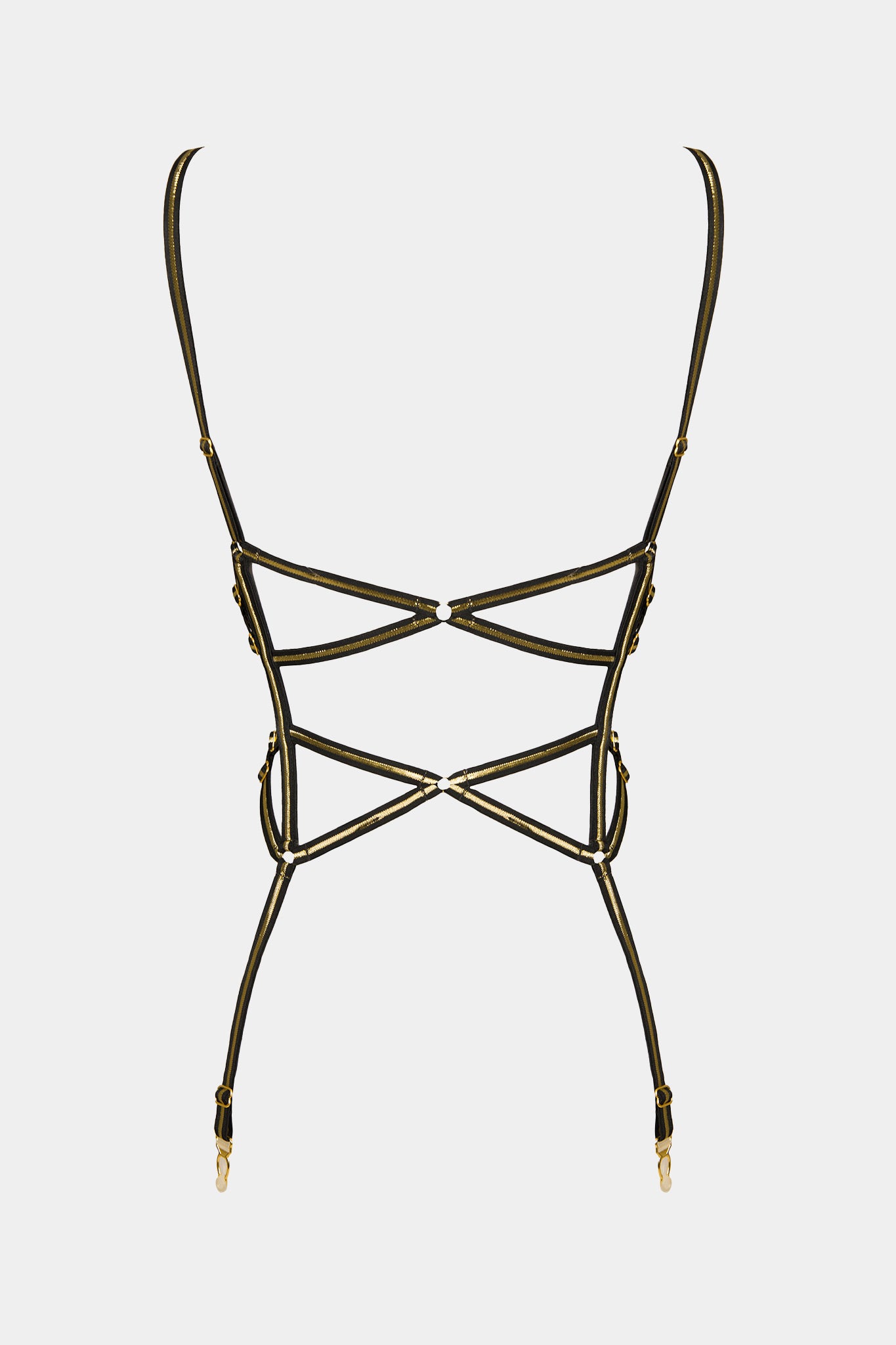 SUSPENDER BELT - BLACK QUEEN - BLACK GOLD