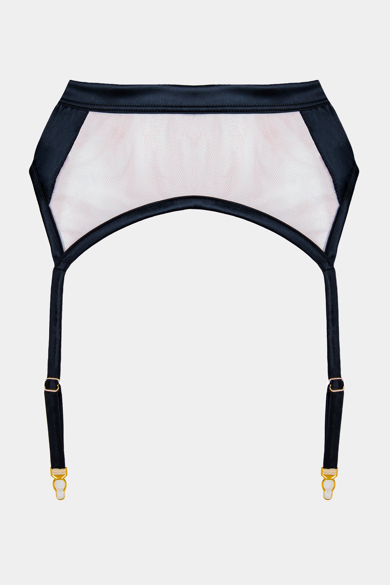 SUSPENDER BELT - ROYAL SAPPHIRE - BLACK