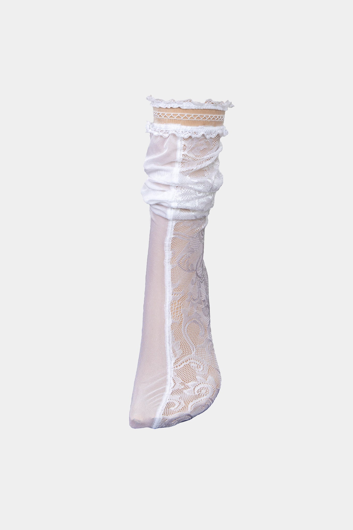 LONG SOCKS - GLAMOUR - WHITE