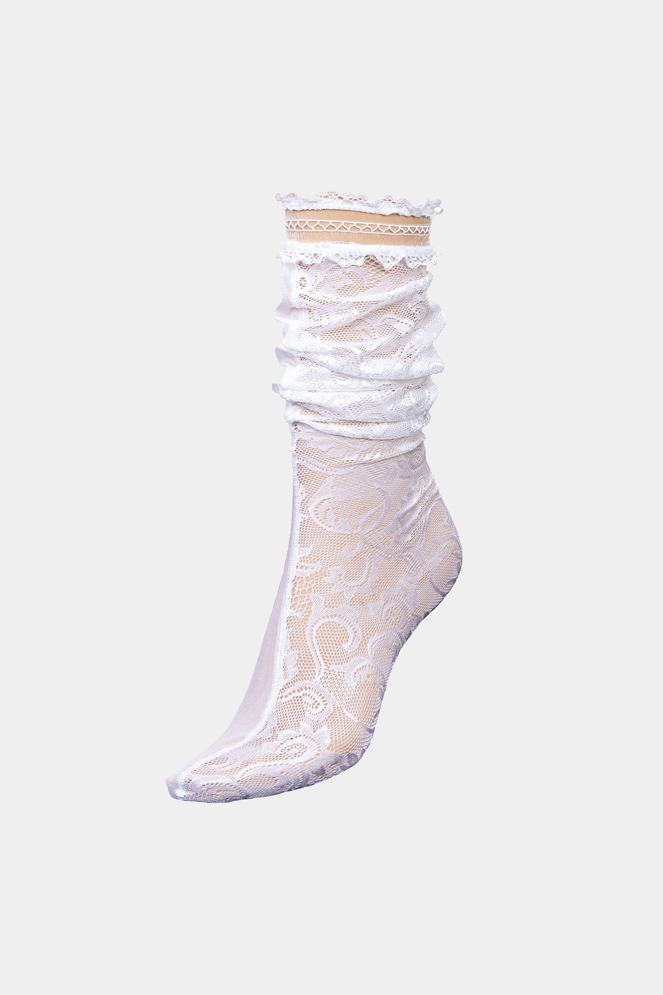 LONG SOCKS - GLAMOUR - WHITE