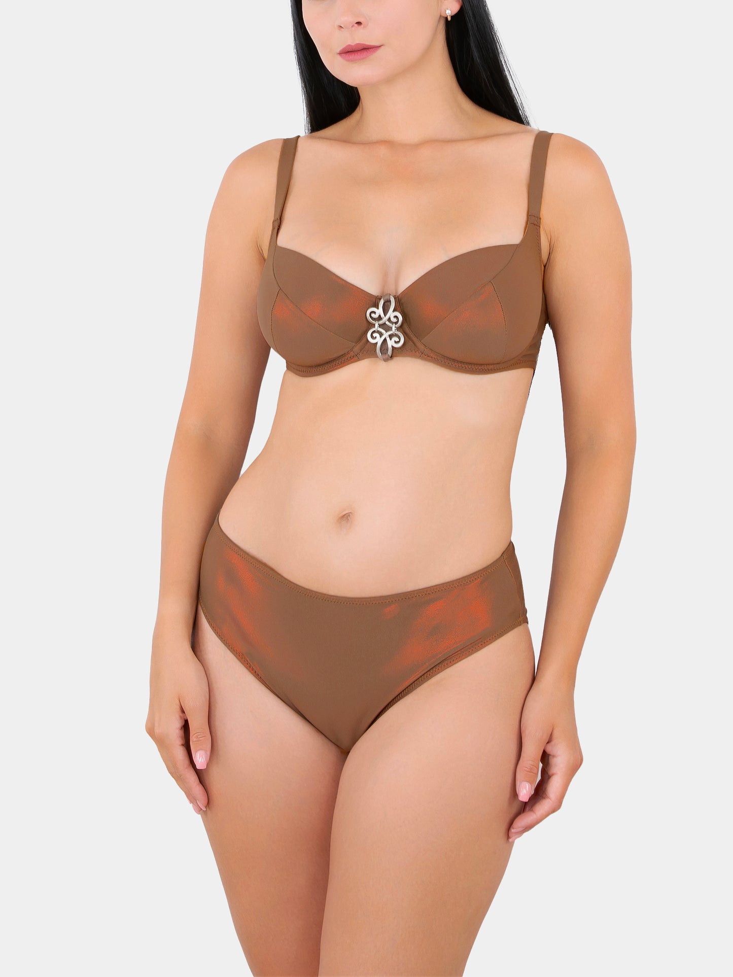 HIGH WAISTED PANTY SWIM - TENERIFE - BRONZE