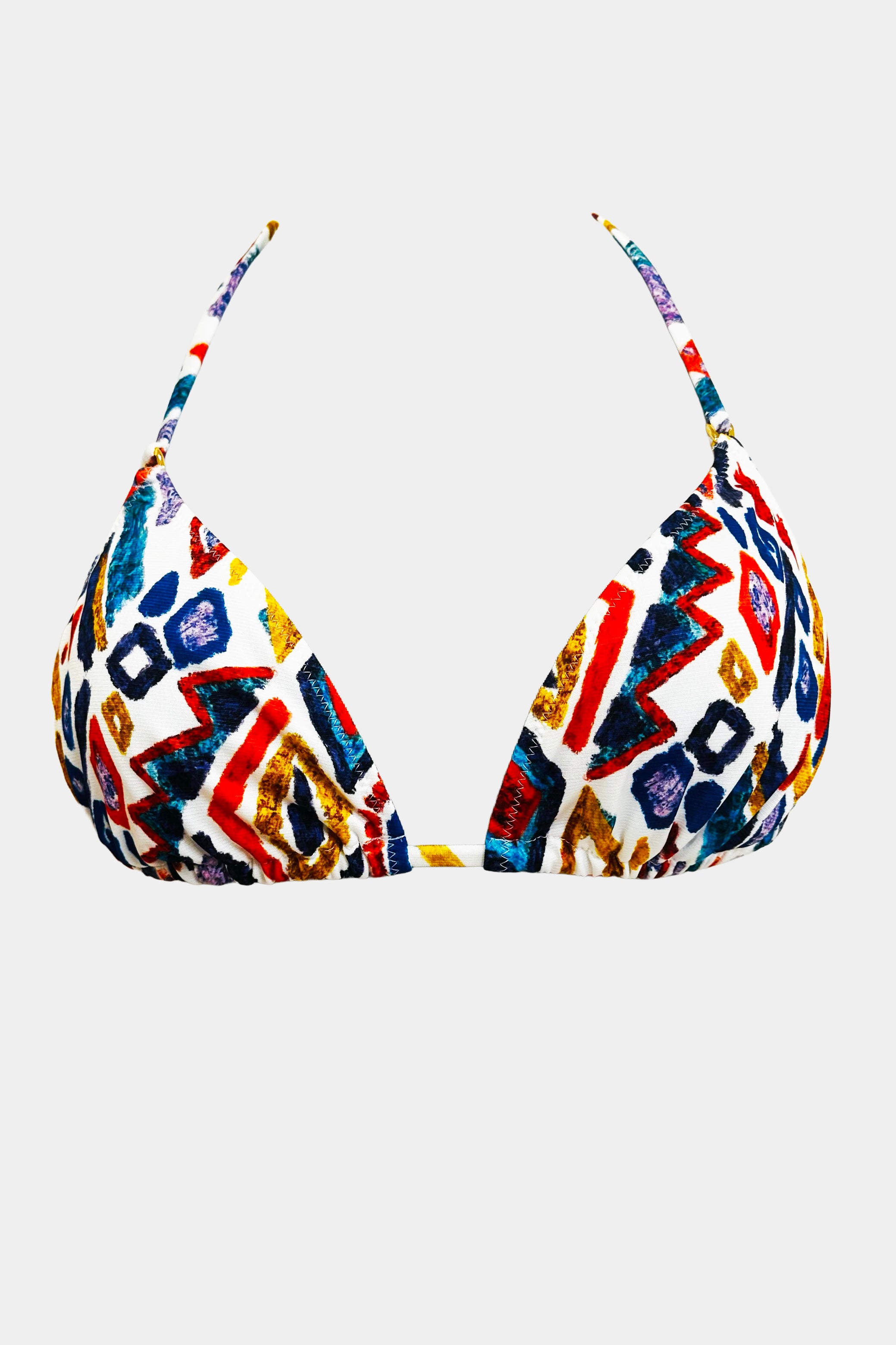 Ocean Blue – Print – Triangle Bikini Top with Removable Padding