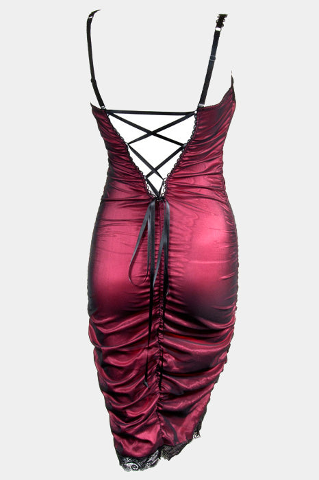 ANDREA - PINK/BLACK -DRESS