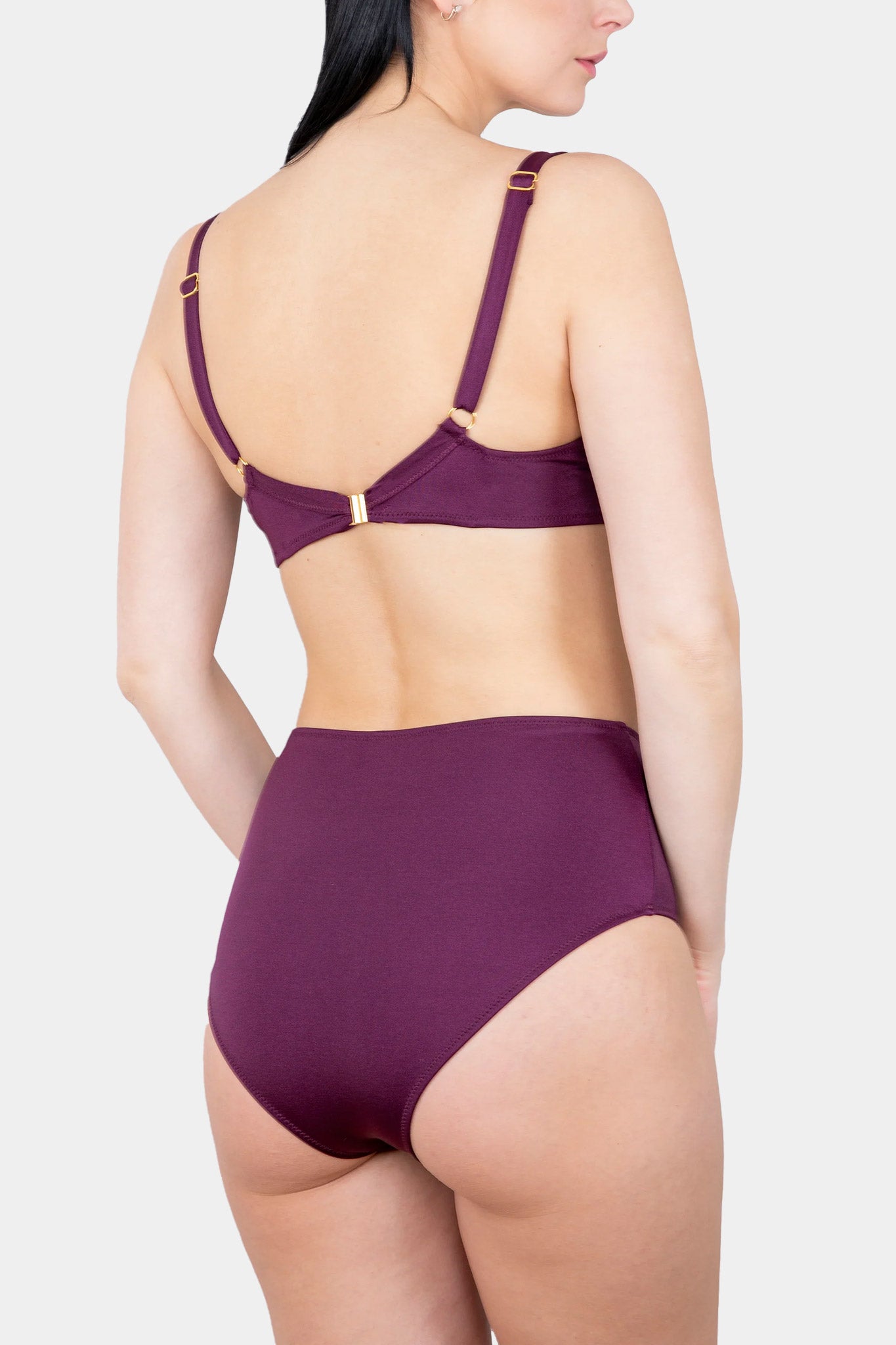 SWIM - CATRINA - PLUM - HIGH-WAISTED PANTY
