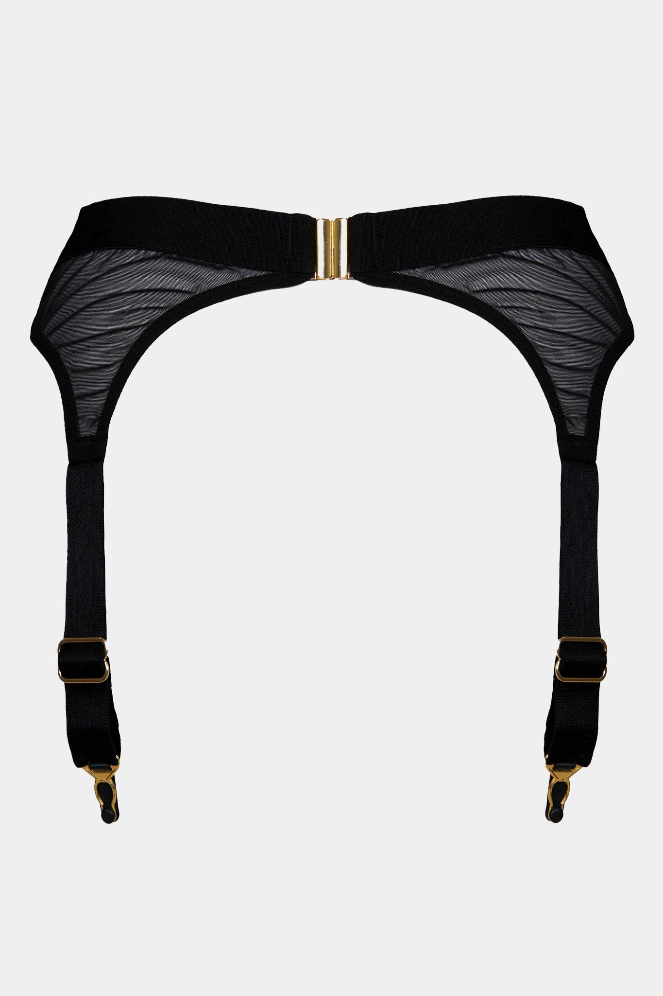COFFEE LATTE - BLACK - SUSPENDER BELT