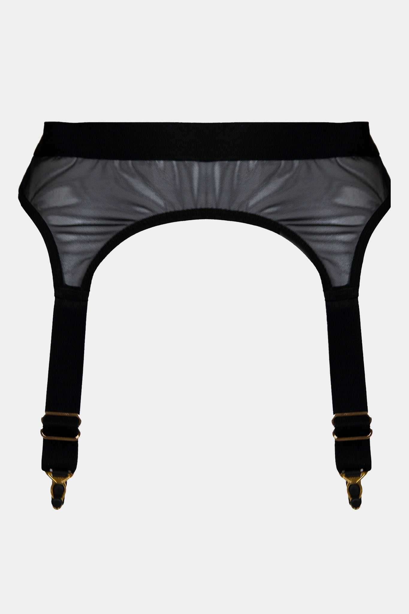 COFFEE LATTE - BLACK - SUSPENDER BELT