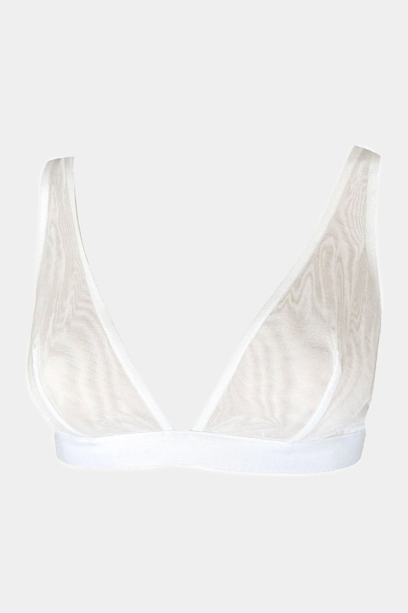 TRIANGLE BRA - COFFEE LATTE - WHITE