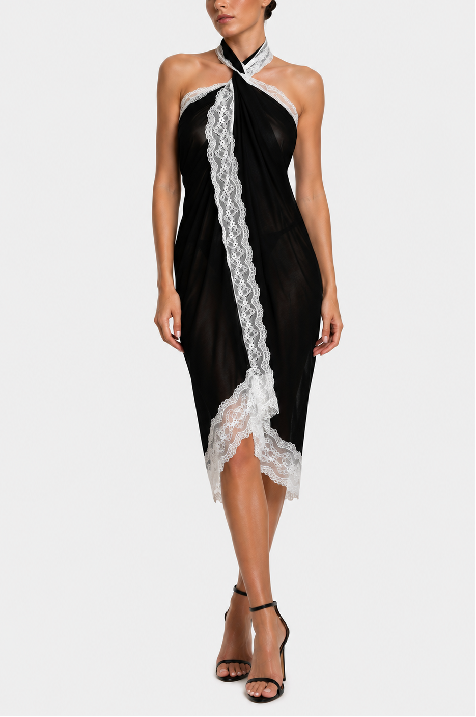 Sun on the beach - Black/Milk - Pareo