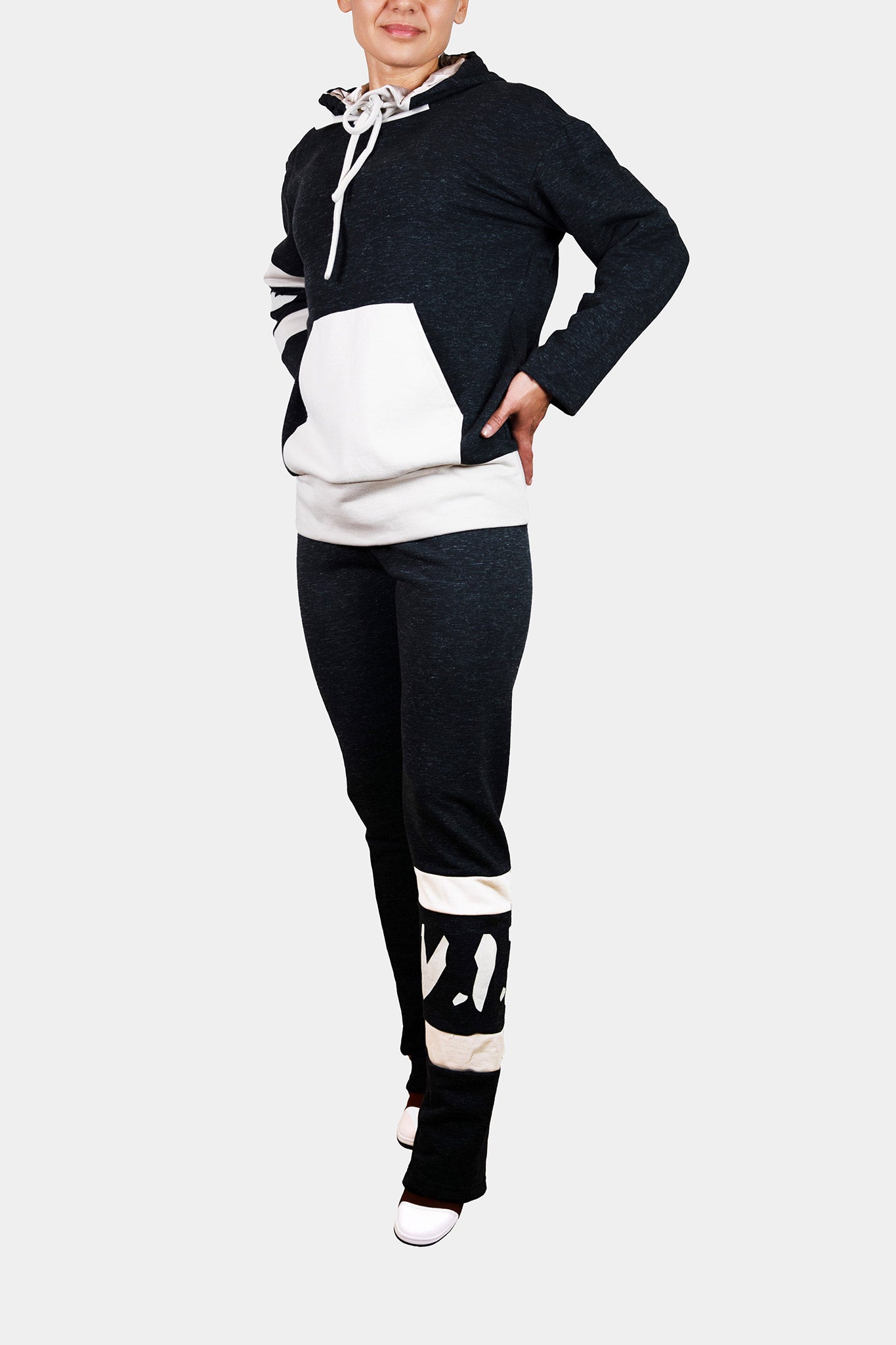HOODY - HOODY - GREY/BEIGE
