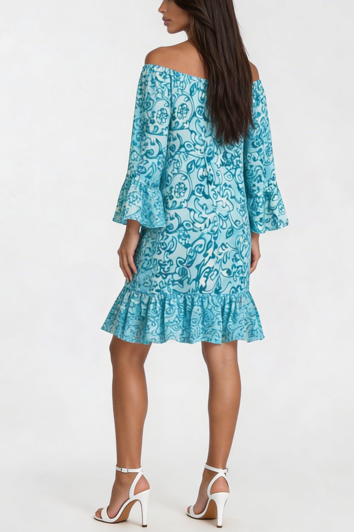 Ocean Blue - Print - Dress