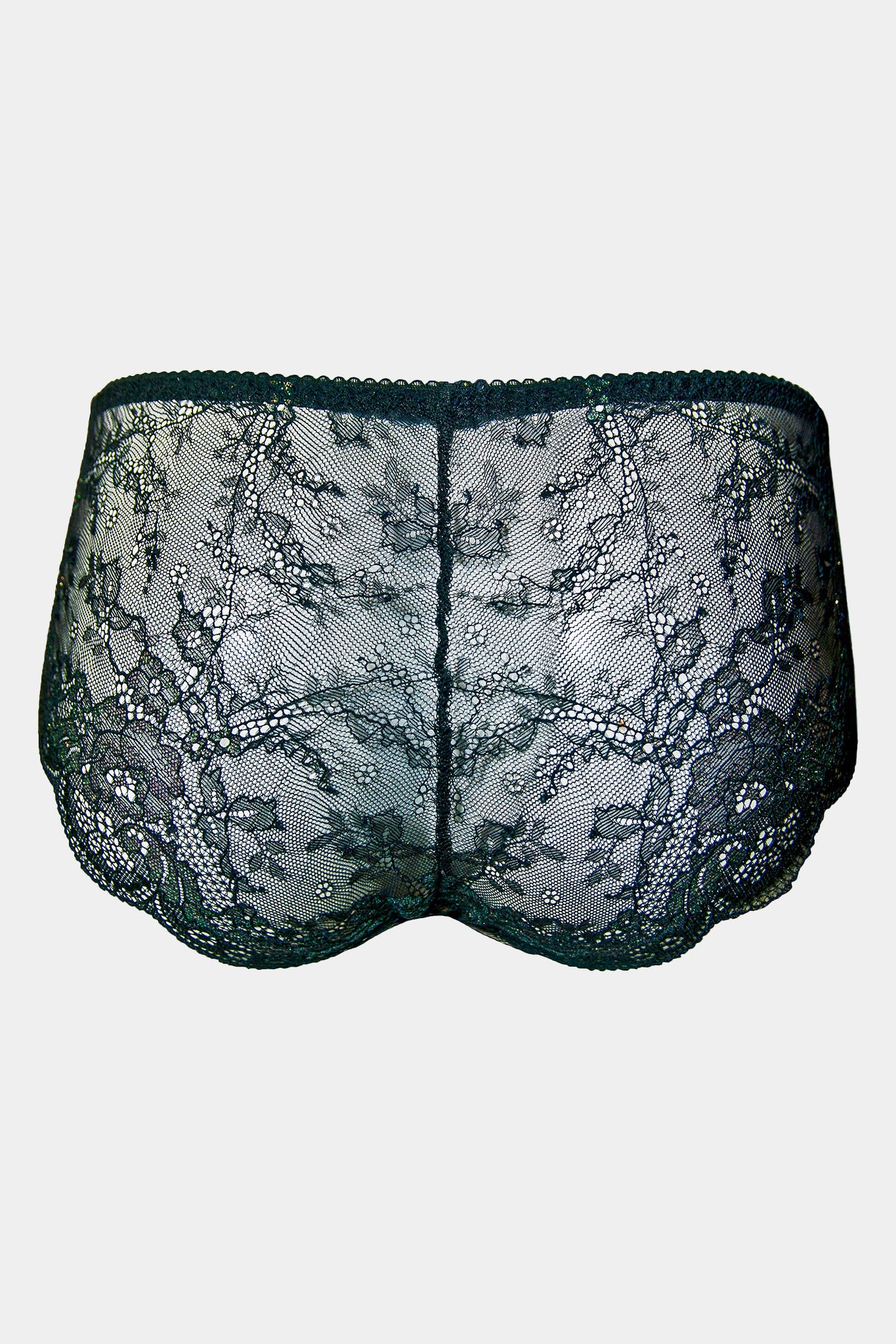 JACQUELINE - BLACK/GREEN - PANTY