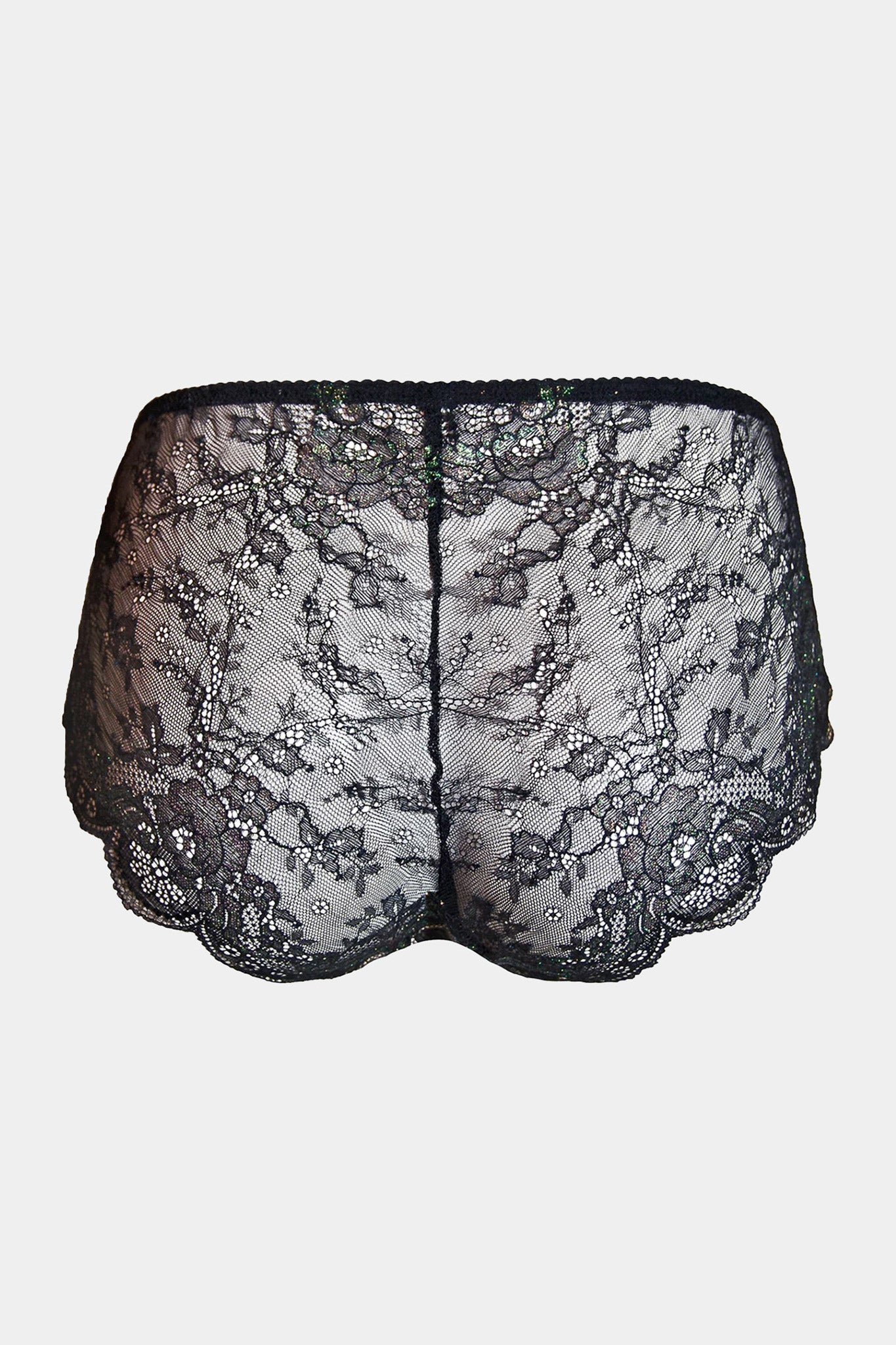 JACQUELINE - BLACK/GREEN -PANTY