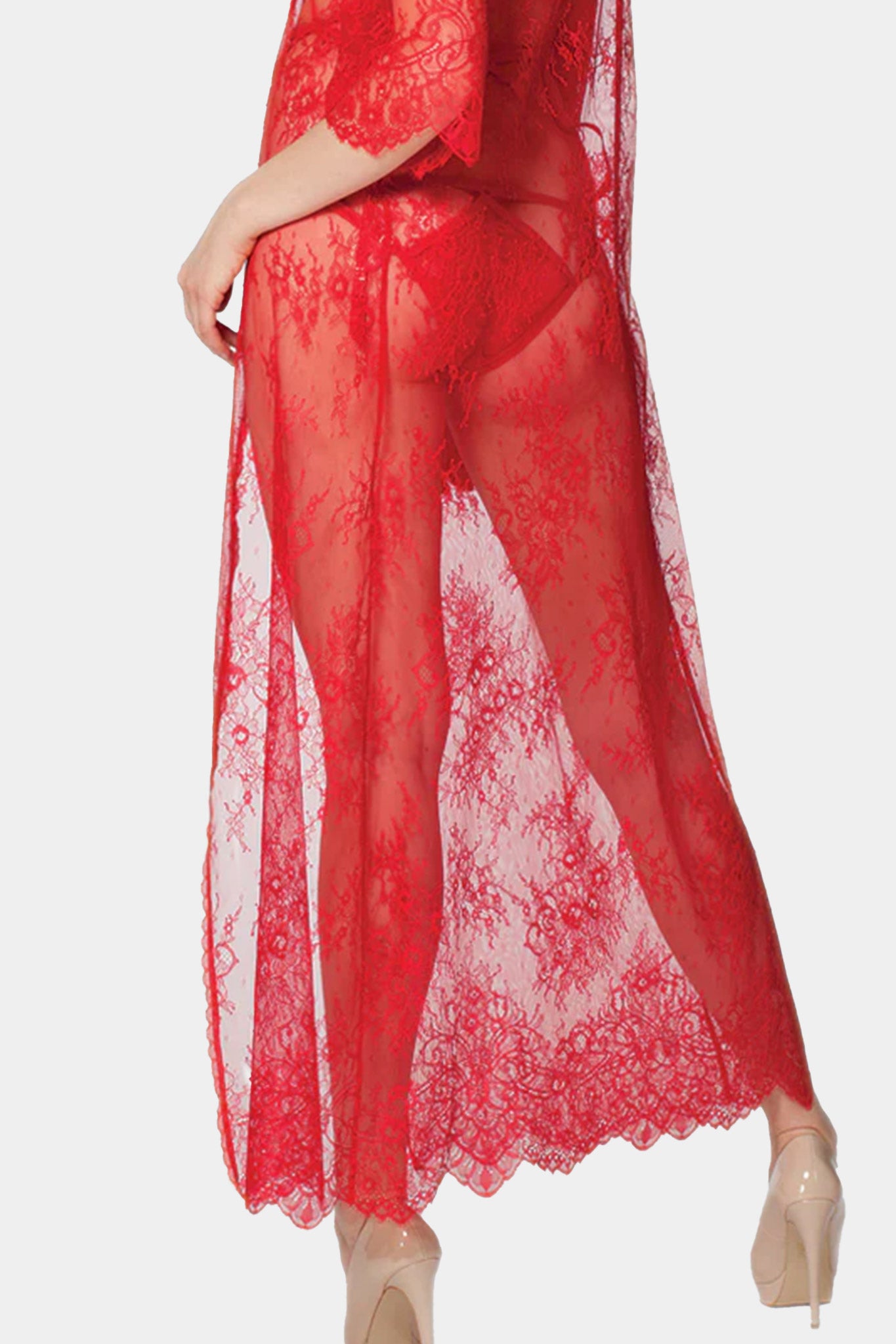 KIMONO LONG - JACQUELINE - RED