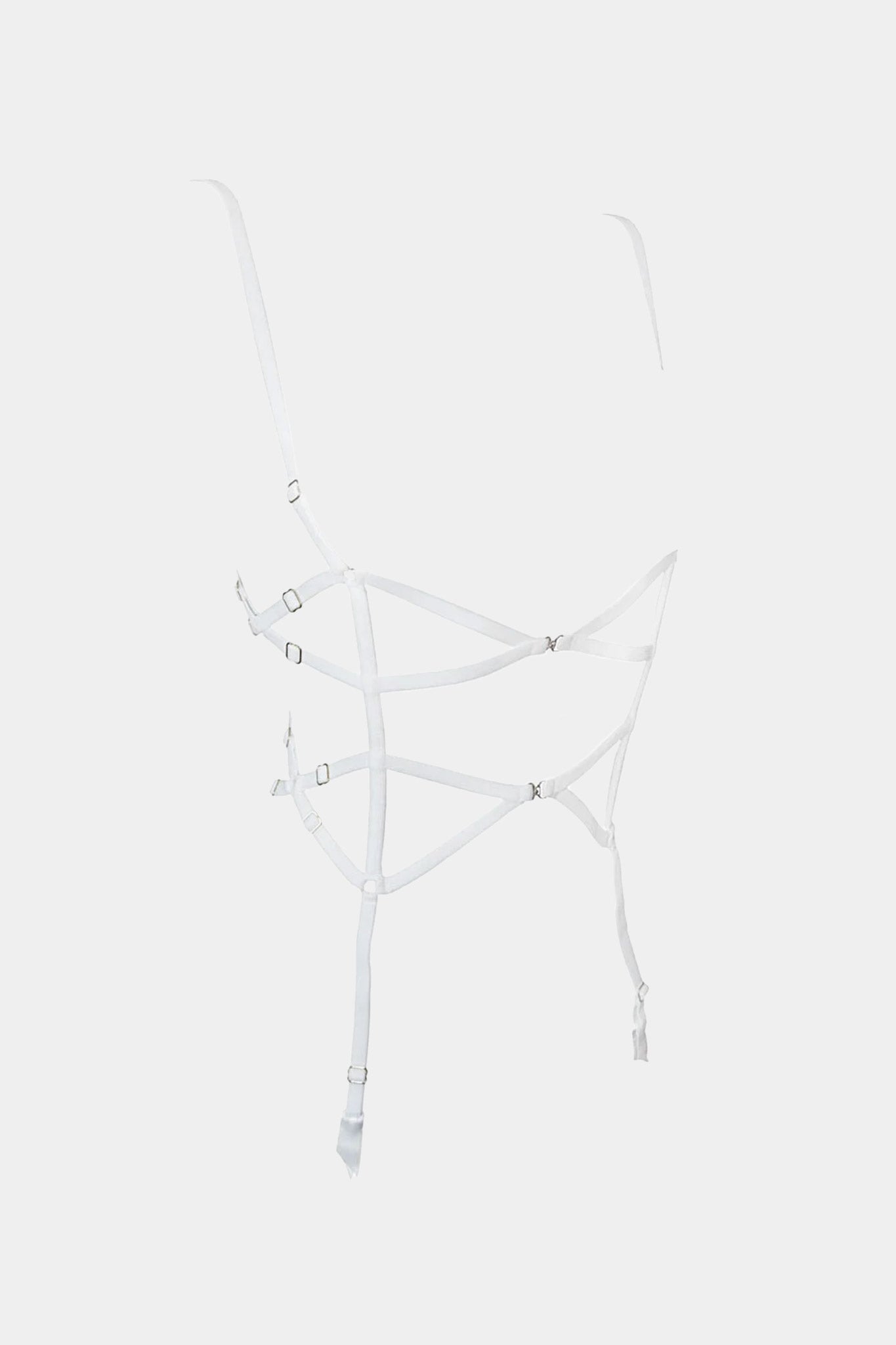 SUSPENDER BELT - JACQUELINE - WHITE