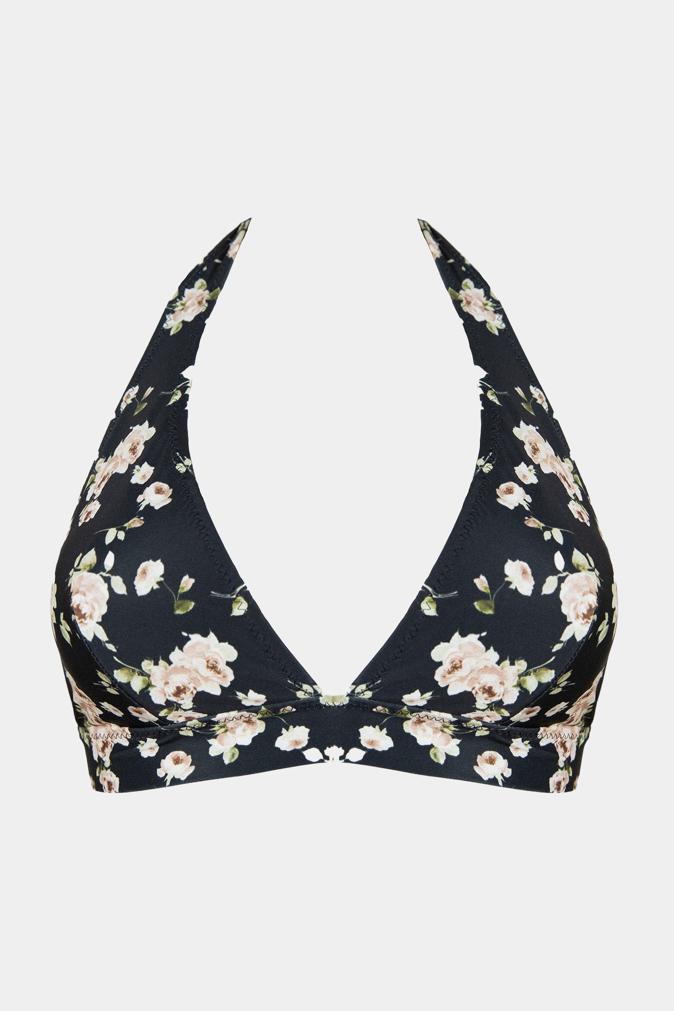 TRIANGLE BRA SWIM - JASMINE - BLACK PRINT