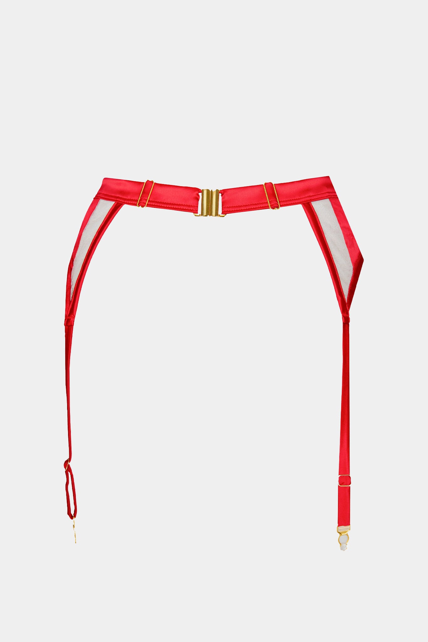 SUSPENDER BELT - ROYAL SAPPHIRE - RED