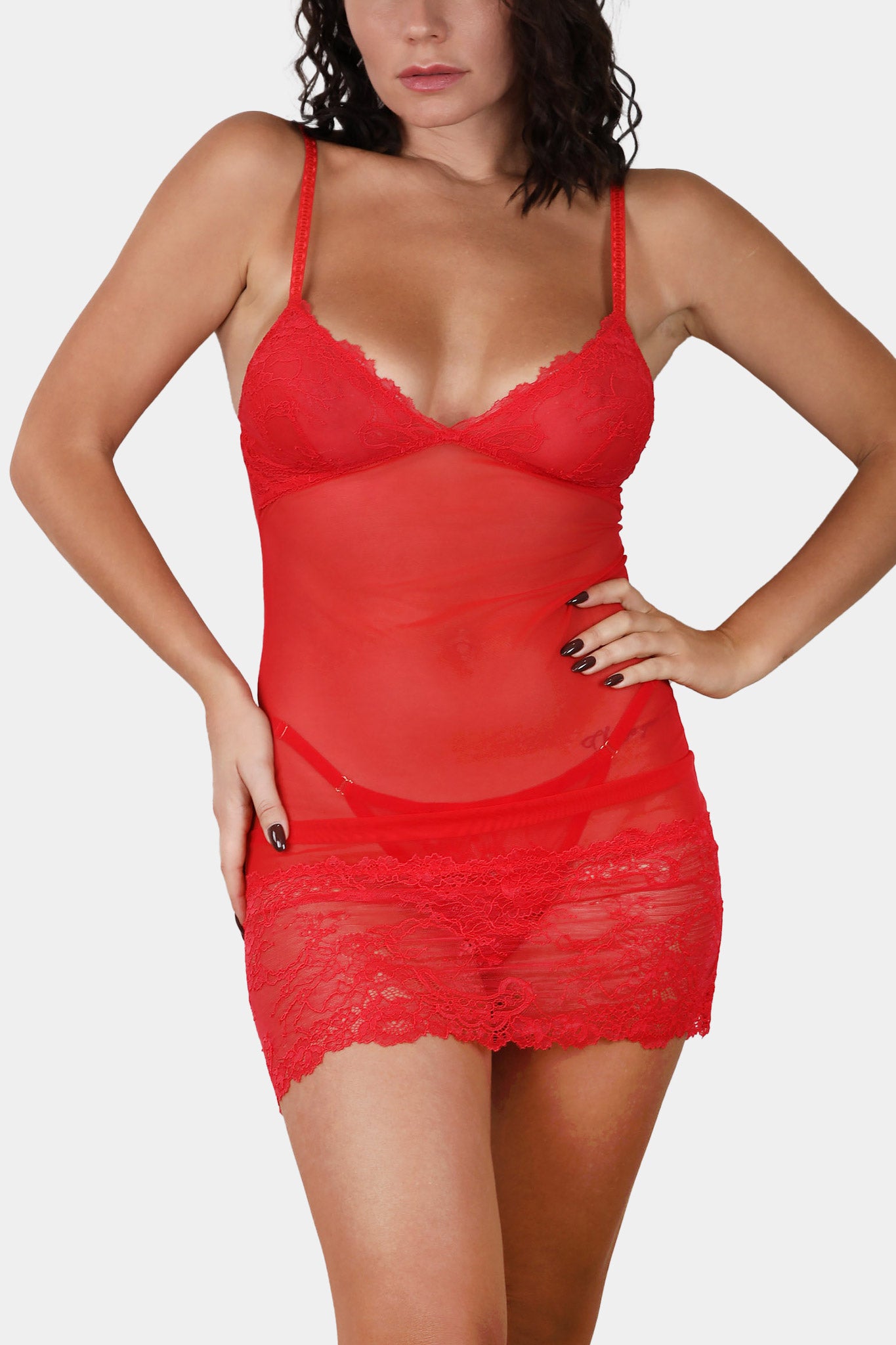 NIGHT DRESS - SANTA - RED