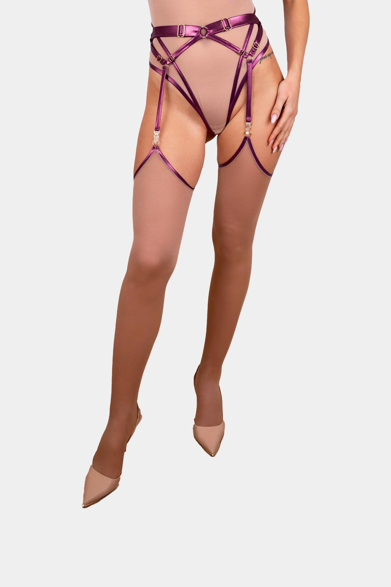 STOCKINGS - TIFFANY - PLUM
