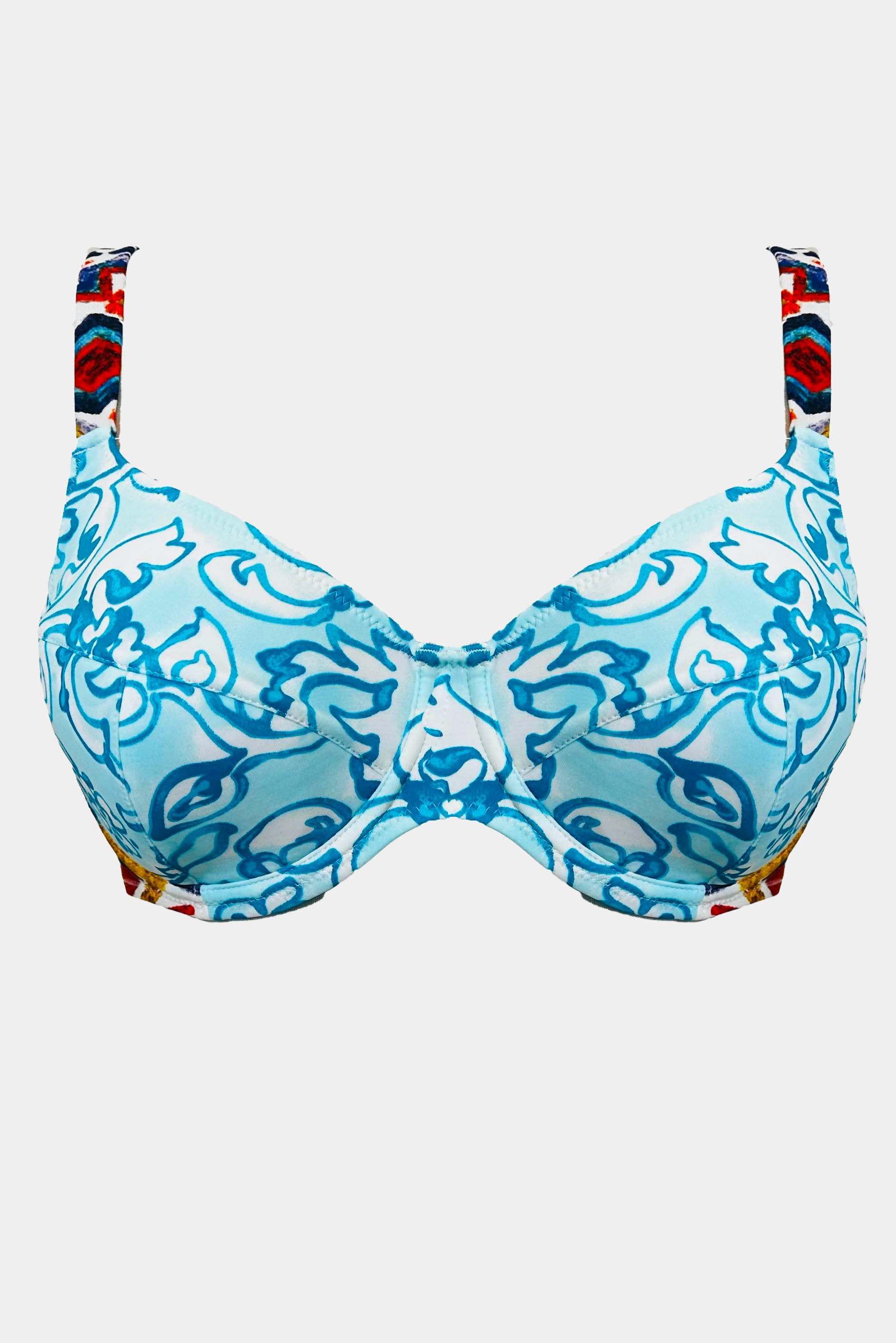 Ocean Blue – Print – Bikini bra with semi-padded cups
