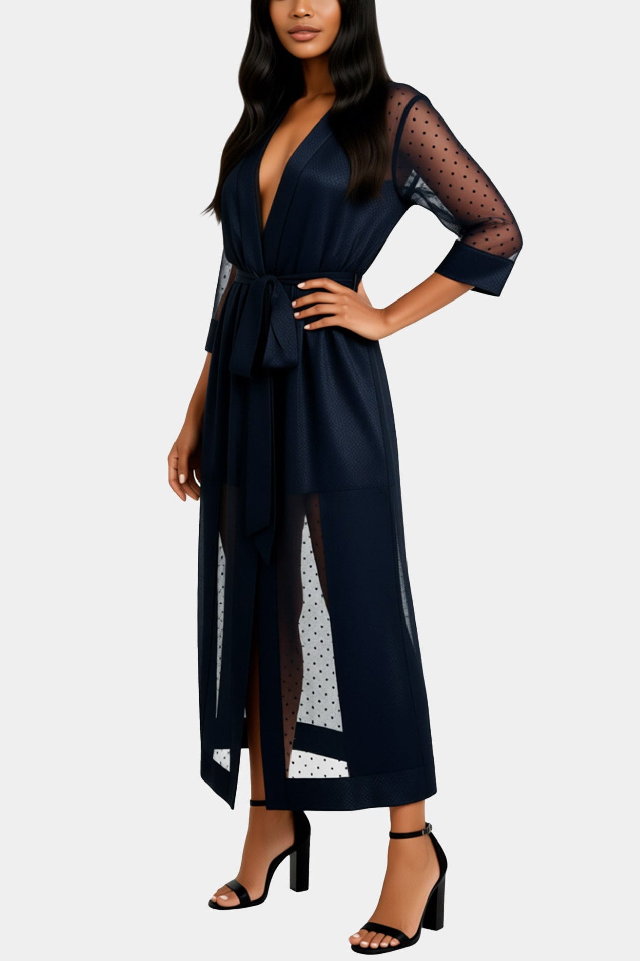 HENRIETTA - BLACK - KIMONO