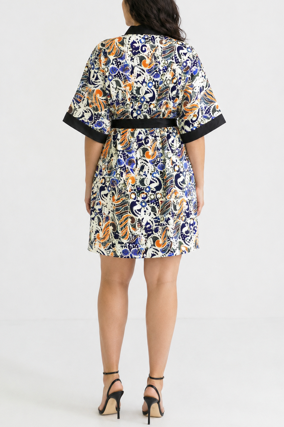 Catrina - Printed Microfiber Kimono Robe – Beach and Spa Cover-Up