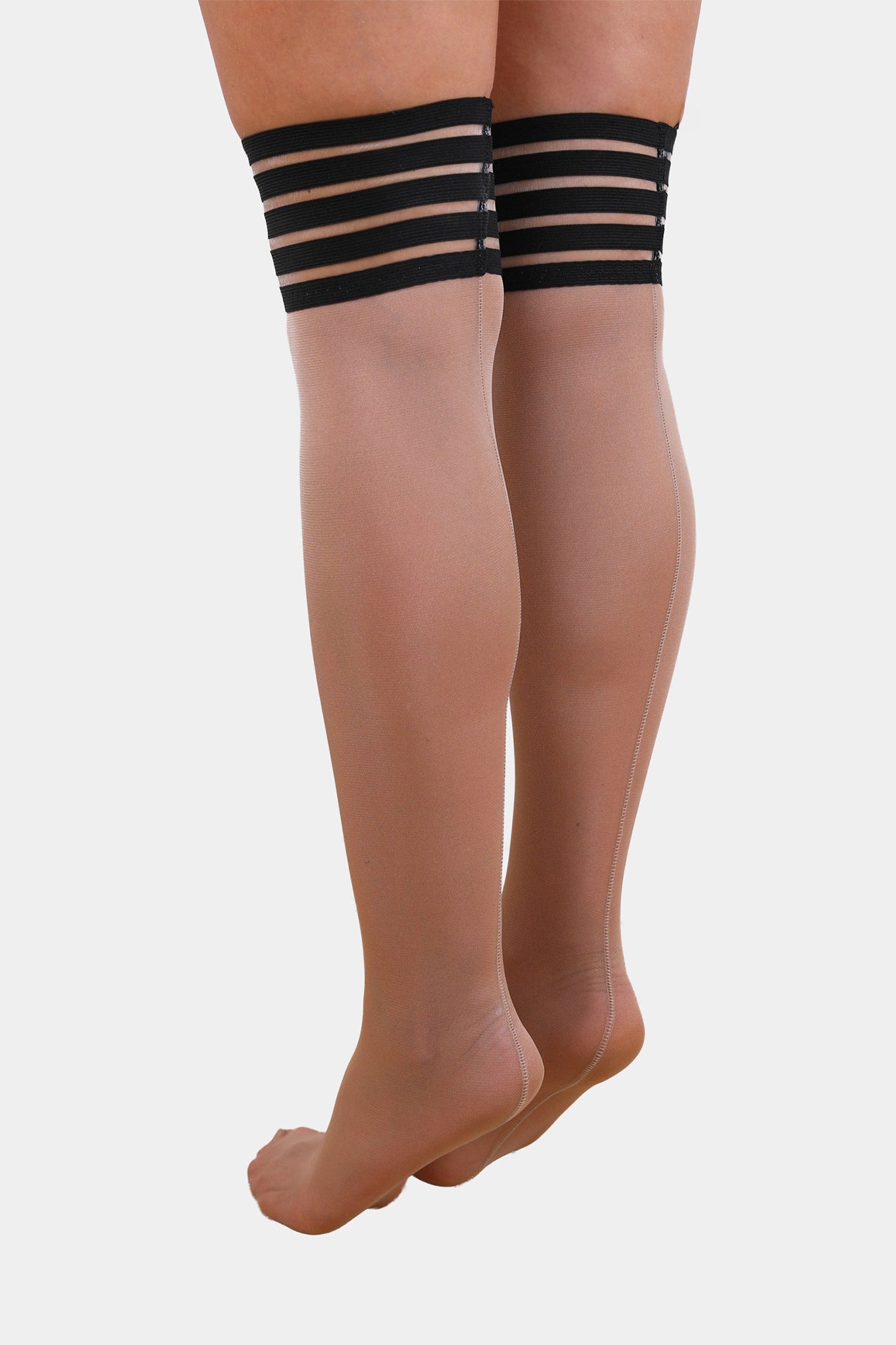 LONG SOCKS - KYLIE - SKIN/BLACK