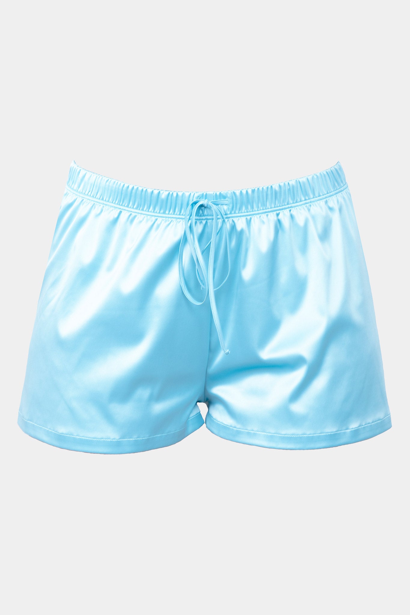 Luisa - Blue - Shorts made of elastic satin