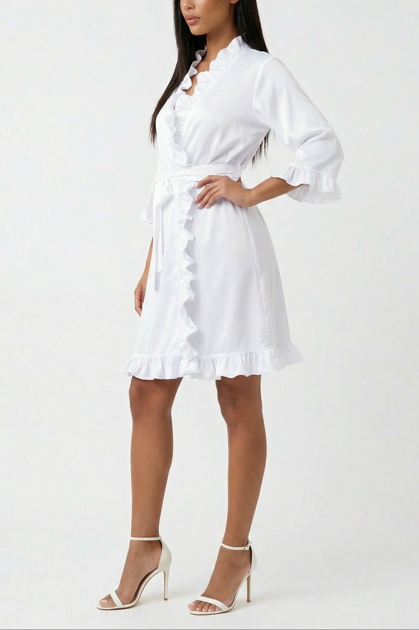 Luisa - White - Luxury Satin Robe