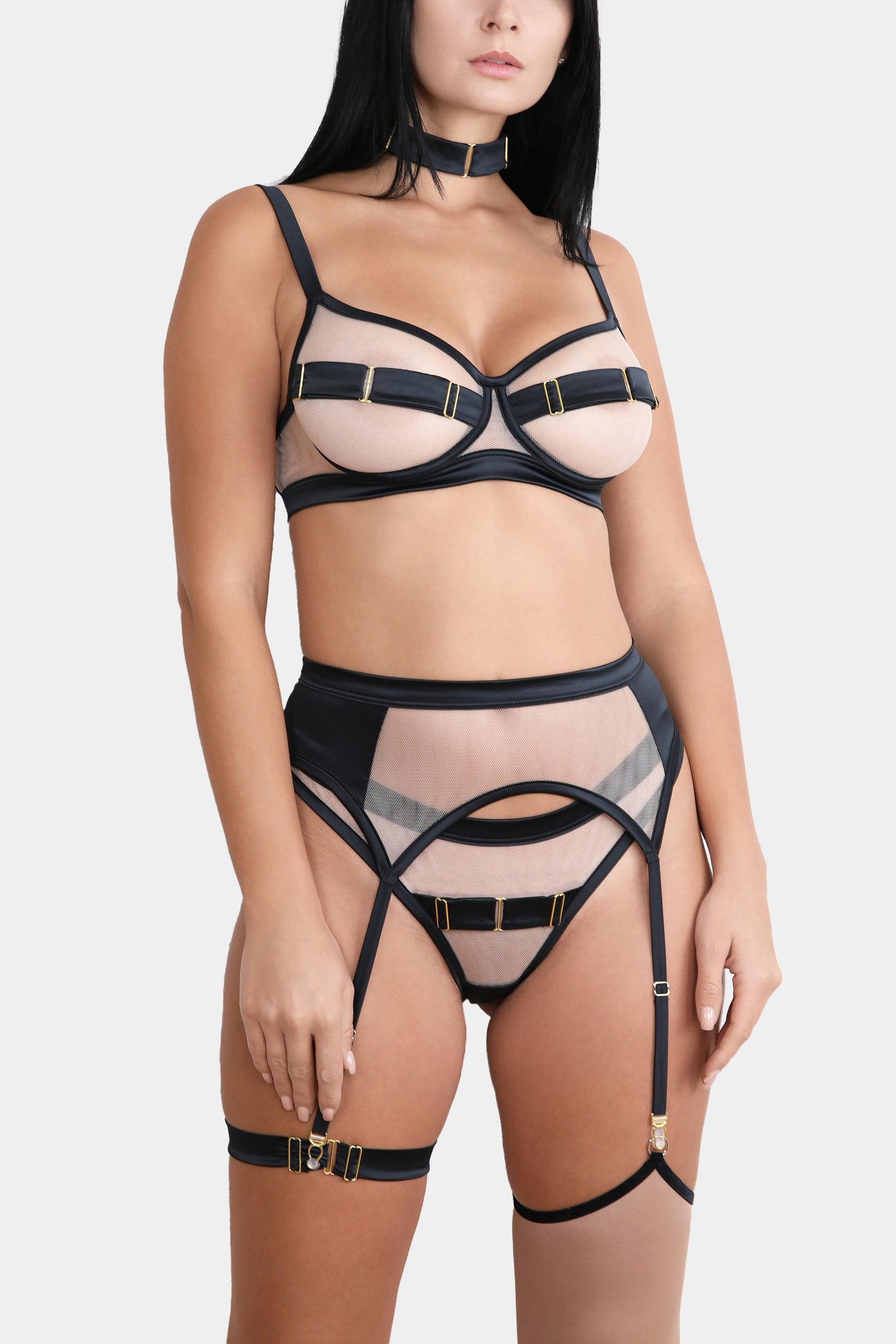 PANTY - ROYAL SAPPHIRE - BLACK