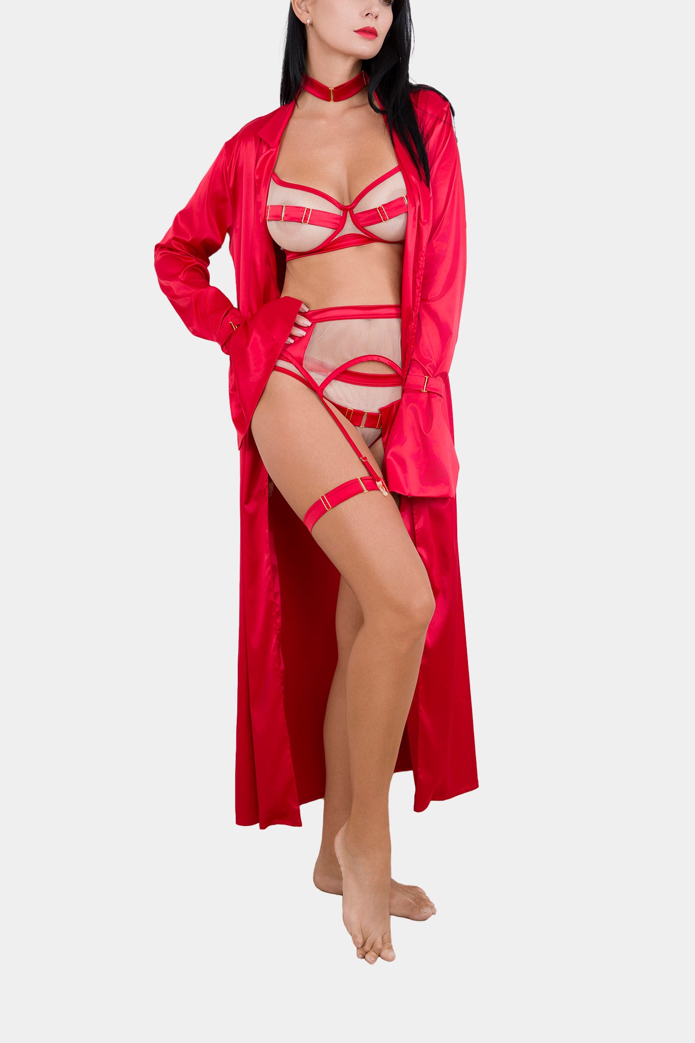 KIMONO LONG - ROYAL SAPPHIRE - RED