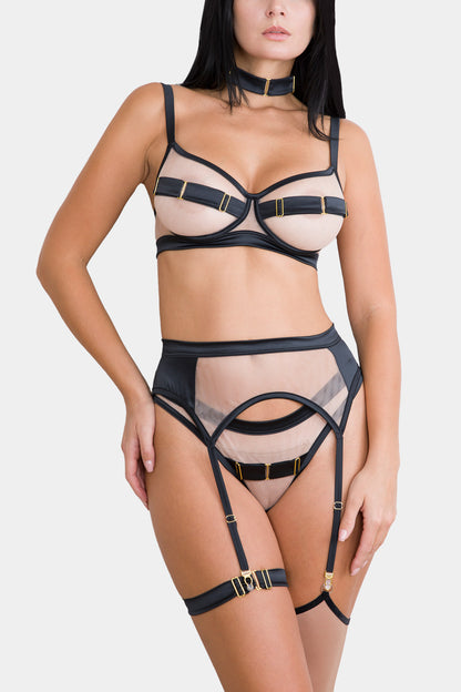 PANTY - ROYAL SAPPHIRE - BLACK