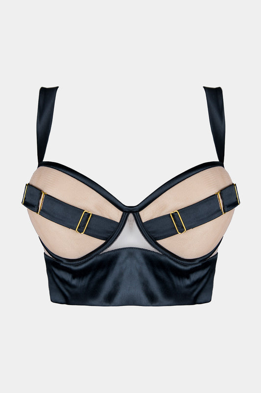 PUSH-UP BRA - ROYAL SAPPHIRE - BLACK