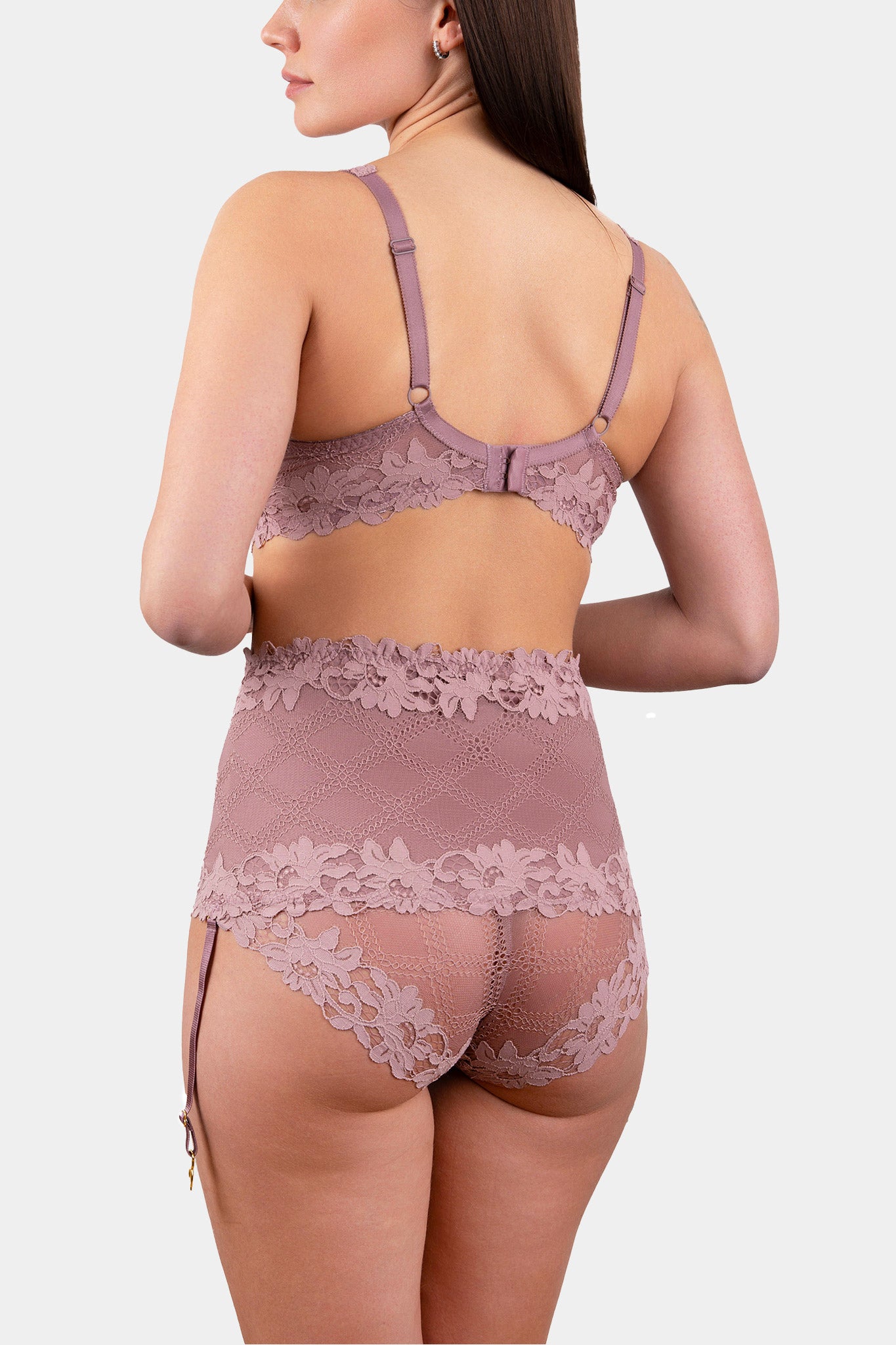 HIGH-WAIST PANTY - DANIELLA - OLD ROSE