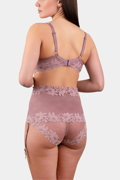 HIGH-WAIST PANTY - DANIELLA - OLD ROSE