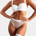 Coffee Latte - White - Fashion push-up bra