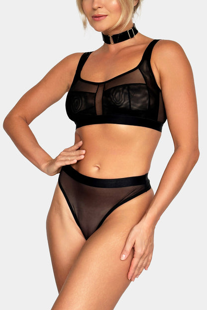 SOFT CUP BRA - COFFEE LATTE - BLACK