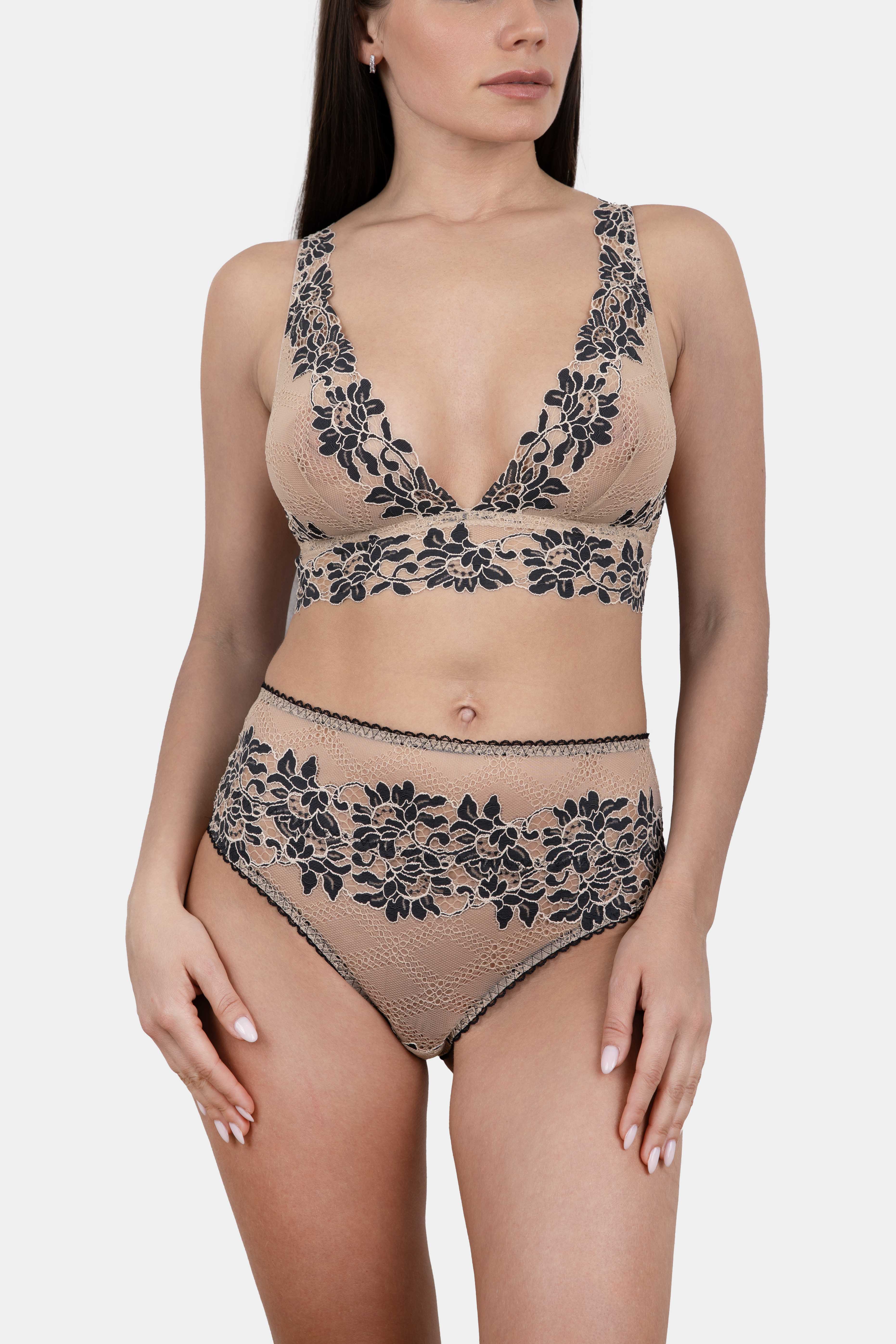 DANIELLA - NUDE BLACK -  BRA - TRIANGLE