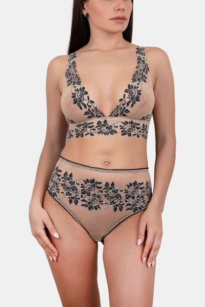 DANIELLA - NUDE BLACK -  BRA - TRIANGLE