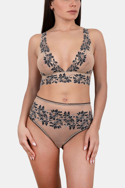 DANIELLA - NUDE BLACK -  BRA - TRIANGLE