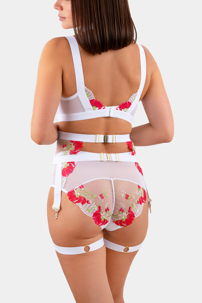 SUSPENDER BELT- VERONICA - WHITE