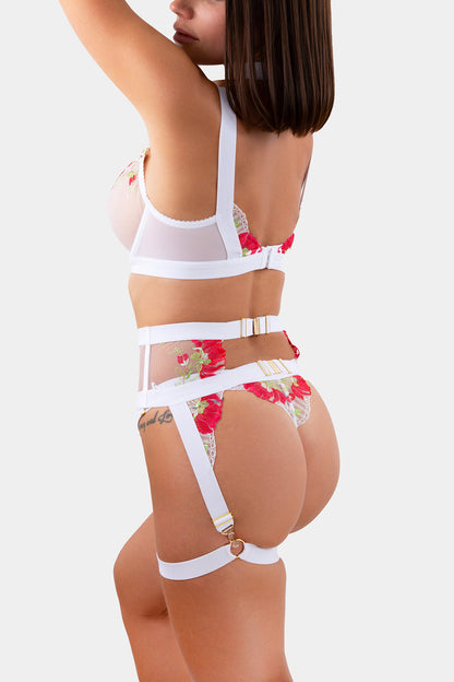 SUSPENDER BELT- VERONICA - WHITE
